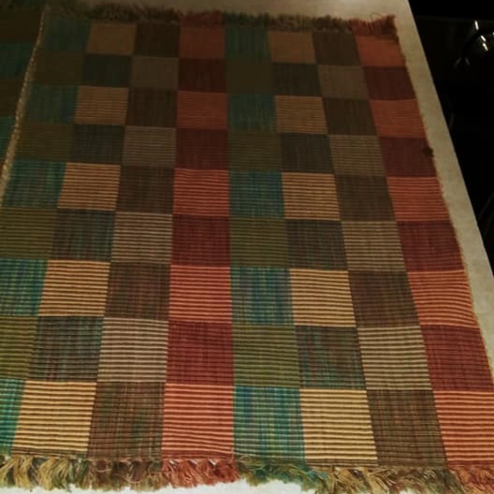 Two Multi-colored Check Placemats